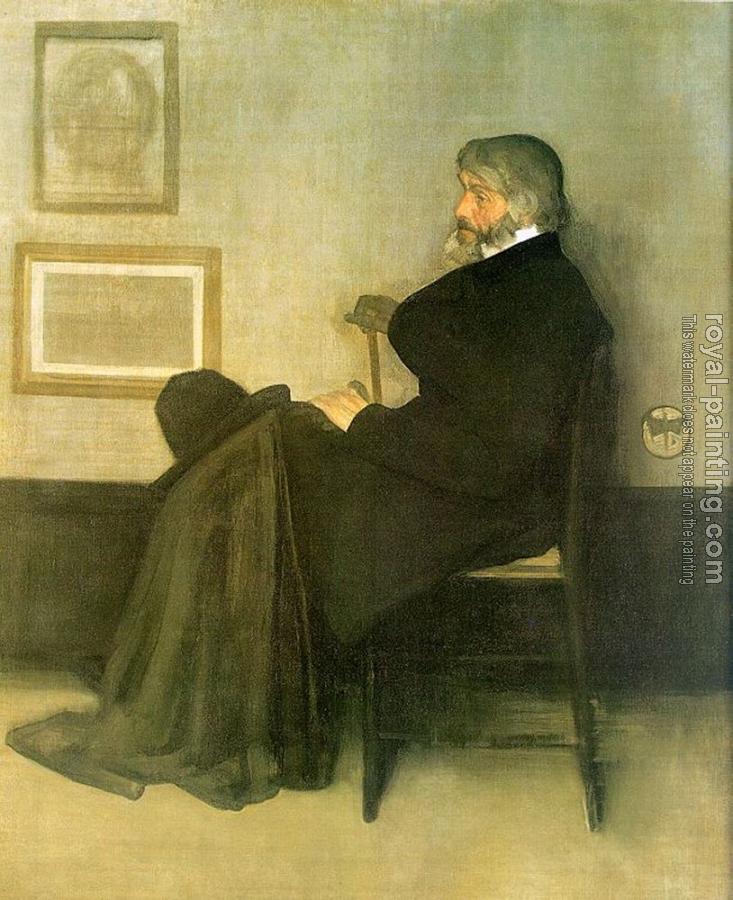 James Abbottb McNeill Whistler : Portrait of Thomas Carlyle